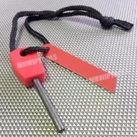 ราคา Survive Flint Magnesium Fire Starter RED ที่จุดไฟ ไม้ขีดไฟเดินป่า แท่งแมกนีเซียม จุดไฟง่าย จุดไฟฉุกเฉิน แบบพกพา แท่งจุดไฟ หินจุดไฟ แท่งจุดไฟแมกนีเซียม (1731773150330194684)