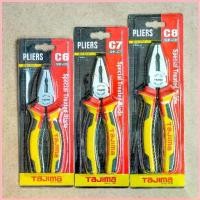 ราคา คีมปากจิ้งจก ขนาด 6-7-8 นิ้ว TAJIMA Carbon Steel ฟันคีมมีความแข็งแรง ตัวด้ามจับกระชับมือ ซีโอดี (1732597341829563843)