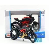 ราคา โมเดลรถมอเตอร์ไซค์ DUCATI DIVAEL CARBON ทำจากเหล็ก สัดส่วน 1:18(ดำแดง) (1729774483027429629)