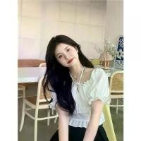 ราคา เสื้อเชิ้ต แขนพอง ดีไซน์สวย 2025 สำหรับฤดูร้อนของผู้หญิง คอเหลี่ยมฝรั่งเศสเก๋ไก๋เฉพาะ เสื้อเบลาส์ ทรงสลิมฟิต เรียบหรู (1731631292956902887)