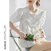 ราคา เสื้อเบลาส์ ผ้าชีฟอง สีขาว แขนพอง สำหรับผู้หญิง ฤดูร้อน แขนสั้น 2025 แฟชั่นใหม่ เสื้อตุ๊กตานัวเนียฝรั่งเศส (1732574844195669557)