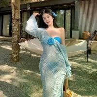 ราคา ชุดว่ายน้ำระดับไฮเอนด์ สีเหลือง เสื้อเบลาส์ เหมาะสำหรับชุดวันหยุดและชุดบิกินี่ ถ่ายภาพ สวย เดรส ปาร์ตี้ เสือ ผ้า คน อ้วน (1731472789903148531)