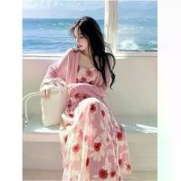 ราคา ชุดเดรสสายเดี่ยวลายดอกไม้ คอวี สูทคาร์ดิแกนสีชมพู ผู้หญิง รอมเปอร์ คอลเลคชั่นฤดูใบไม้ผลิปี 2025 ดูอ่อนเยาว์ เสือ ผ้า คน อ้วน มินิเดรส สวย ๆ เดรสซี ทรู เดรส รัด รูป ช ุ ด (1731486445193889538)