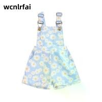 ราคา กางเกงขาสั้นโดยรวม สาวน้อย พิมพ์ลายดอกเดซี่ แขนกุด รอมเปอร์ จั๊มสูท (1731205950076782393)