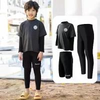 ราคา ชุดว่ายน้ำกันแตกลาย สำหรับเด็กชายและเด็กหญิง ชุด 3 ชิ้น/เซ็ต เสื้อแขนยาว ชุดว่ายน้ำ รวมเสื้อและกางเกงขาสั้น เลกกิ้ง ชุดว่ายน้ำแขนยาว เหมาะสำหรับชุดชายหาด (1732407733168014576)