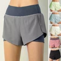 ราคา กางเกงวิ่งขาสั้นสำหรับผู้หญิง ดีไซน์ 2-in-1 มีกระเป๋า แถบเอวกว้าง มีซับในเลเยอร์ครอบคลุม เหมาะสำหรับพักผ่อน กีฬา โยคะ เลกกิ้ง ฟิตเนส ออกกำลังกาย ยิม (1732389981547562935)