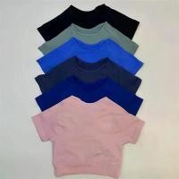ราคา เสื้อครอปสำหรับผู้หญิง NoLogo แขนสั้น เสื้อโยคะไร้ตะเข็บ ยืดสุดๆ สัมผัสนุ่ม เสื้อออกกำลังกายฟิตเนส ชุดออกกำลังกาย เสื้อยืดวิ่ง (1732063947565532476)