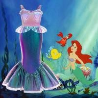 ราคา ชุดเจ้าหญิงนางเงือกน้อย ดีไซน์หางนางเงือก สไตล์เดียวกันกับภาพยนตร์ ชุดสลิปสำหรับเด็กผู้หญิง กระโปรงหางปลา ชุดว่ายน้ำ กระโปรงผ้ากอซจี้ปลา (1731921508639083493)