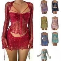 ราคา ชุดว่ายน้ำ 3 ชิ้น โครเชต์ สำหรับผู้หญิง มีเลื่อมโครเชต์และชุดกระโปรงถัก สไตล์ 573B (1732563816836662437)