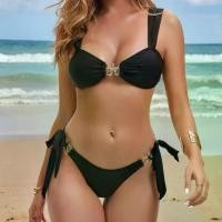 ราคา บิกินี่ มาใหม่ สีพื้น สายกว้าง ดีไซน์ผูก เซ็กซี่ ชุดว่ายน้ำทูพีซ สำหรับผู้หญิง (1731302177537557839)