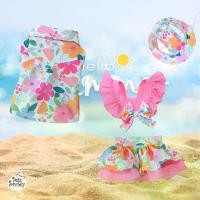 ราคา COD PetSociety เสื้อหมา แมว ชุดคู่ Summer บิกินี่ ฮาวาย ลายดอกไม้ (1732337979728037984)