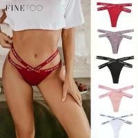 ราคา กางเกงชั้นในผ้าฝ้ายผู้หญิง,FINETOO,สไตล์ทอง,เซ็กซี่,เอวจดหมายไขว้,จีสตริง,สำหรับผู้หญิง,สไตล์จีบ,เหมาะสำหรับเด็กผู้หญิง,ชุดชั้นใน (1732306792700151327)