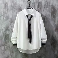 ราคา เสื้อเชิ้ตผู้ชาย สไตล์ญี่ปุ่น ดีไซน์อินเทรนด์ แบรนด์มีสไตล์ เครื่องแบบ DK เสื้อเชิ้ตบาง เสื้อเชิ้ตคู่รักสีขาว (1731343117471220961)