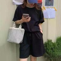 ราคา ผู้หญิง เสื้อและกางเกงขาสั้น สูท สไตล์ชิค ลำลอง เหมาะสำหรับฤดูร้อน ชุดวอร์ม มีกระเป๋า สวมใส่ทุกวัน สีทึบ O คอ เสื้อยืดฤดูร้อนและกางเกงขาสั้น ชุด Clothing Women (1730400203954686706)