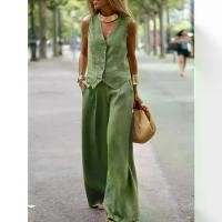 ราคา ชุด 2 ชิ้น เสื้อกั๊กแขนกุดและกางเกงขายาว ฤดูร้อน แฟชั่นใหม่ สไตล์สตรีทแวร์ เหมาะสำหรับวันหยุด สำหรับผู้หญิง เสื้อ สูท แฟชั่น ผู้หญิง สูท ผู้หญิง ทางการ (1732174792233223303)