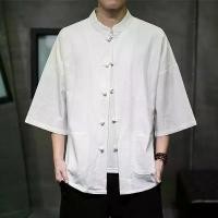 ราคา เสื้อเชิ้ตผ้าลินิน สไตล์จีน น้ำหนักเบา ระบายอากาศ สำหรับผู้ชาย แขนสั้น ทรงหลวม สไตล์จีน แขน 3/4 ผ้าฝ้ายลินิน สูท Tang (1730085627654933280)