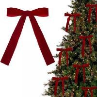 ราคา โบว์กำมะหยี่สีแดง 12 ชิ้น สำหรับตกแต่งต้นคริสต์มาส โบว์ริบบิ้นกำมะหยี่ พวงหรีด ของขวัญ เนคไท มัดทอง เนคไท เหมาะสำหรับห่อของขวัญ (1732147216732424598)