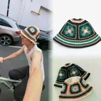 ราคา หมวกอ่างล้างหน้า แฮนด์เมด สีสันสดใส ฤดูหนาว สำหรับผู้หญิงและผู้ชาย หมวกบักเก็ตโครเชต์ หมวกปานามา ลายดอกไม้สีรุ้ง หมวกถัก สไตล์เกาหลี หมวกบีนนี่ (1732306180580738885)