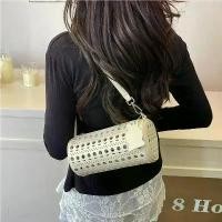 ราคา กระเป๋าสะพายไหล่ชายหาด, กลวงออก, กระเป๋าถือฤดูร้อนของผู้หญิง, กระเป๋าทรงกลมเล็ก, หนัง Pu สีดำ, กระเป๋าสะพายไหล่, กระเป๋าใส่รักแร้, กระเป๋าโท้ท (1732004322224867216)