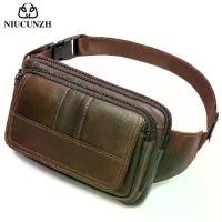 ราคา กระเป๋าคาดเอวหนังแท้สำหรับผู้ชาย กระเป๋าคาดหน้าอกหนังวัว สไตล์ลำลอง เหมาะสำหรับการเดินทาง กระเป๋าสะพายข้าง 1 ชิ้น (1732518517066007941)