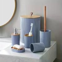 ราคา ชุดห้องน้ำ 6 ชิ้น พร้อมถังขยะ ที่ใส่แปรงสีฟัน โลชั่น เครื่องจ่ายสบู่ ที่วางสบู่ จานสบู่ แปรงขัดห้องน้ำ ชุดอุปกรณ์ห้องน้ำ (1731646876087387356)