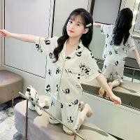 ราคา ชุดนอนเด็ก สำหรับเด็กผู้หญิง แขนสั้น ชุดฤดูร้อน วัสดุผ้าไหมน้ำแข็ง เหมาะสำหรับเด็กโต กางเกงขาสั้น เครื่องปรับอากาศ ชุดอยู่บ้านเด็กบาง ปี 2025 (1732046409763554350)