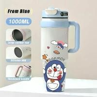ราคา เครื่องทำความร้อนแก้ว, ดีไซน์โดเรมอน, ตู้เย็นและทนความร้อน, ถ้วยฟาง, ความจุ 1 ลิตร, เหมาะสำหรับเด็ก, ทำจากสแตนเลส 316 ที่ทนความเย็น, กันกระแทก, กาต้มน้ำ Sippy, กระติกน้ำร้อนสูญญา (1732079107350562667)
