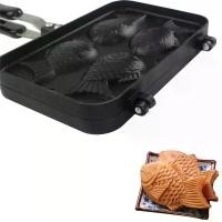 ราคา กระทะวาฟเฟิลรูปปลา เครื่องทำวาฟเฟิล ขนมอบเค้กไม่ติดกระทะ เครื่องครัว เหมาะสำหรับห้องครัว DIY กระทะทำขนม ทำจากวัสดุโลหะผสมอลูมิเนียม (1732196879641249293)