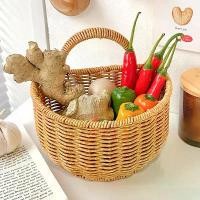 ราคา ตะกร้าเก็บของแบบแขวนผนัง, ตะกร้าตกแต่ง, ทอมือ, ตะกร้าเก็บของในครัว, สำหรับสวนและกระถางดอกไม้, ห้องนั่งเล่น, ภาชนะ (1732526427585348870)