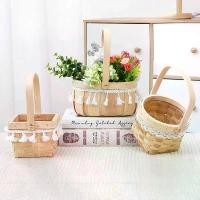 ราคา ตะกร้าดอกไม้แบบใช้มือถือ, การจัดดอกไม้ทอไม้, ตะกร้าเก็บของที่ระลึก, กระถางดอกไม้, เหมาะสำหรับชนบท ที่ ห้อย รองเท้า ตะกร้า ใส่ เหรียญ โปรยทาน ชั้น เก็บ รองเท้า มี ฝาปิด เ (1731404581580735677)