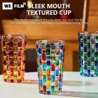 ราคา ถ้วยแก้ว, สีสันสดใส, แก้ววิสกี้, เส้นเพ้นท์มือ, แก้วคริสตัลสี่เหลี่ยม, แก้ววิสกี้สายรุ้ง, Drinkware, แก้วน้ำ (1732642012893972168)