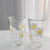 ราคา พร้อมส่งจากไทย ️ แก้วใส ลายดอกไม้ น่ารักๆ :) แก้วน้ำ ขนาด 380 ML. (1731689691420591763)