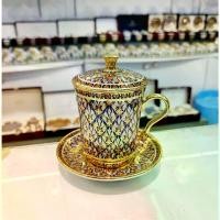 ราคา แก้วกาแฟ แก้วมัคมีฝาปิด แก้วมัคเซรามิค แก้วเบญจรงค์ระดับPremium (1729571337805793488)