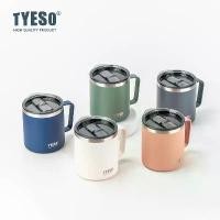 ราคา สินค้าขายดี Tyeso แก้วกาแฟ มีฝาปิด 400ML แก้วเก็บความเย็น สแตนเลส 304 แก้วเก็บอุณหภูมิ ส่งจากกรุงเทพ (1731763730842814225)