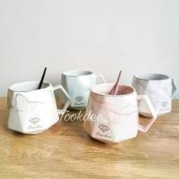 ราคา [พร้อมส่ง] แก้ว แก้วเซรามิก แก้วเซรามิค แก้วมัค (เพชร ลาย Marble 350 ml) แก้วชา แก้วกาแฟ แก้วกระเบื้อง ของขวัญ (1732338726194349531)