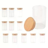 ราคา โถปิดผนึกแก้ว, 12 ชิ้น, ภาชนะใส่สมุนไพรและเครื่องเทศ, โถเก็บอาหารโปร่งใส, 250ml, พร้อมฉลาก, ปากกว้าง, เหมาะสำหรับเก็บถั่ว, ชา, ถั่ว, ลูกอม, ที่เก็บสมุนไพร, พร้อมฝาไม้, ไมโครเวฟปลอดภัย, โถเก็บ (1732603