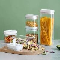 ราคา กระป๋องปิดผนึก พลาสติกใส ครัวในครัวเรือน อาหาร เกรด ถั่ว ข้าวโอ๊ต เครื่องเทศ ถังเก็บ ธัญพืช กล่องเก็บของ ขวด ขวดโหล (1730888708384786699)