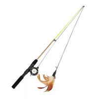 ราคา Tongpudi คันเบ็ดตกปลาสำหรับลูกแมว,ของเล่นไม้กายสิทธิ์เล่นคันเบ็ดตกปลาแบบพับเก็บได้ขนนกสำหรับสัตว์เลี้ยงแมวของเล่นแมว ของเล่นสัตว์เลี้ยง กัญชาแมว ไม้แมว หนูปลอม รางบอลแมว ตุ๊กตาหนู ตุ๊กตาหนู (173170098