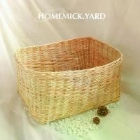 ราคา homemick.yardตะกร้าหวายสีเหลี่ยมผืนผ้าใบใหญ่ มี 3 ขนาด ตะกร้าใส่ผ้า ที่นอนสัตว์เลี้ยง ตะกร้าใส่ของเอนกประสงค์ ใบใหญ่ มีบริการเก็บปลายทาง (1731955887812412470)