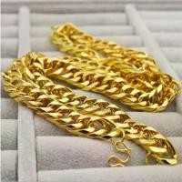 ราคา สร้อยคอผู้ชาย เทคโนโลยีอิตาลีใหม่ล่าสุด ชุบทอง 18K ปลอกคอ (1730687056712862132)