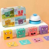 ราคา บล็อคตัวต่อ, การออกแบบเปลี่ยนหน้าสี่เหลี่ยม, เกมกระดาน, ปริศนาไม้, สไตล์มอนเตสซอรี่, บล็อกไม้การแสดงออก, เหมาะสำหรับเด็ก, เกมโต๊ะต่อสู้ (1730290048015501969)