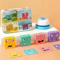 ราคา บล็อคตัวต่อ, การออกแบบเปลี่ยนหน้าสี่เหลี่ยม, เกมกระดาน, ปริศนาไม้, สไตล์มอนเตสซอรี่, บล็อกไม้การแสดงออก, เหมาะสำหรับเด็ก, เกมโต๊ะต่อสู้ (1732278296516266541)