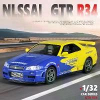 ราคา โมเดลรถอัลลอย, GTRR34, สเกล 1:32, โมเดลรถสปอร์ตจำลอง, ของขวัญเครื่องประดับ, เหมาะสำหรับเด็ก, รถของเล่น, [COD] (1730775939201861819)