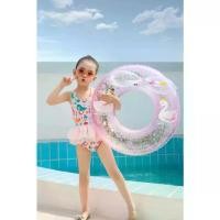 ราคา NEWส่งไว (XLH-119) ห่วงยางเด็ก แฟนซี ว่ายน้ำ เป่าลม กากเพชร รูปหงส์คู่ น่ารักสุดๆ (60 cm./70 cm.) (1732042815007393197)