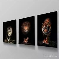 ราคา ภาพวาดบนผ้าใบ, สัตว์ป่า, สิงโต, เสือ, เสือดาว, ภาพพิมพ์ HD, โปสเตอร์, ภาพศิลปะบนผนัง, สำหรับตกแต่งบ้านในห้องนั่งเล่น, ภาพกรอบ BIWP (1732171585758136177)