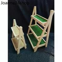 ราคา ชั้นไม้พับได้ 3 ชั้น โชว์ของ วางตกแต่ง ต้นไม้ เครื่องสำอาง ของไม้ (1730855423910644717)