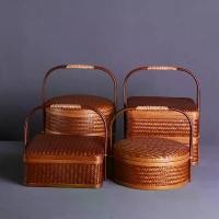 ราคา กล่องเก็บของขวัญ ทอไม้ไผ่ กล่องบรรจุภัณฑ์เค้กชาผู่เอ๋อ ขนาดใหญ่ เหมาะสำหรับผลิตภัณฑ์ไม้ไผ่ ตะกร้าผ้าไม้ไผ่ งานฝีมือ (1732028885116880218)