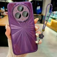 ราคา เคสโทรศัพท์, สำหรับ Realme 14 Pro Plus, 14pro+, 14Lite, 14x, Realme14 Pro+, 4G และ 5G, รูปแบบกลีบดอกไม้นำโชค, สายรัดข้อมือ, วัสดุซิลิโคนนิ่ม, เคสกันกระแทก, ดีไซน์ไล่โทนสี, พร้อมตัวป้องกันกล้องด้านหลัง