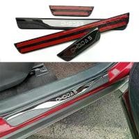 ราคา แผ่นธรณีประตู, อุปกรณ์เสริมในรถยนต์, สำหรับ Chery Omoda 5 A5 S5 E5, 2022-2023 2024, แถบธรณีประตู, ที่พักเท้ายินดีต้อนรับ, ป้องกันธรณีประตู, อะไหล่รถยนต์ (1730242008201005166)