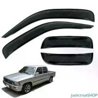 ราคา justictrueSHOP ใช้งานได้ กันสาด ไมตี้ เอ็ก กันสาดฝน 2 ประตู+ช่องแคป สีดำเข้ม สำหรับ โตโยต้า Toyota Mighty X ปี 19921997 Car รถยนต์ กันฝน ผ้า (1731648186269600257)